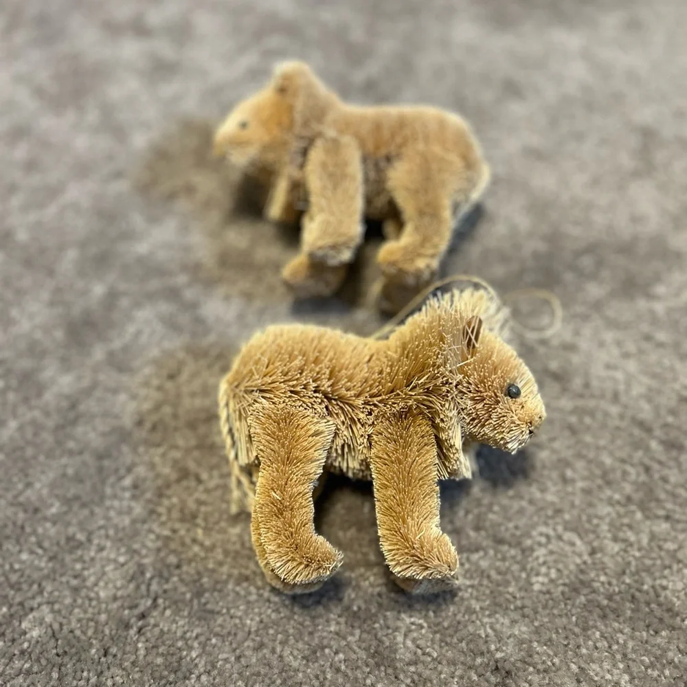 Set of (4) bottle brush ornaments